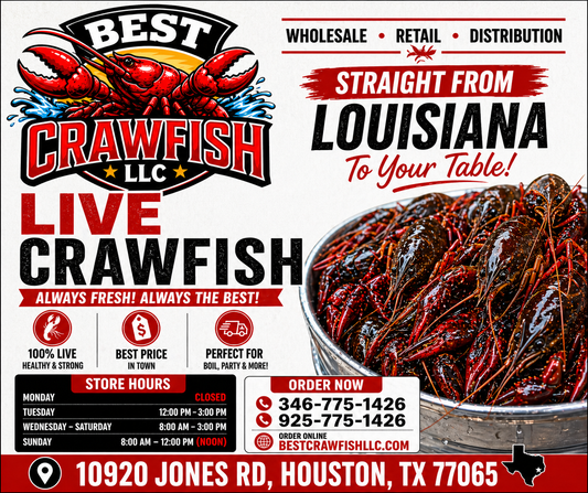 ¡RESERVA DE CANGREJO VIVO EN HOUSTON! 